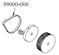 BELT-TIMING 5.08P (MXL 115T X 1/4" W) OLD P/N: 99000-006